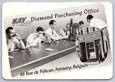 1950 KAY JEWELERS DIAMOND PURCHASING advertising postcard ANTWERP BELGIUM CANCEL picture