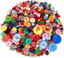 Sewing Buttons mixed lot Assorted small large Crafts huge lot Resin Bulk 600 pcs picture