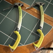 Black Diamond Cobra Ice Axes Pair Ice Climbing Tools Yellow Handles picture
