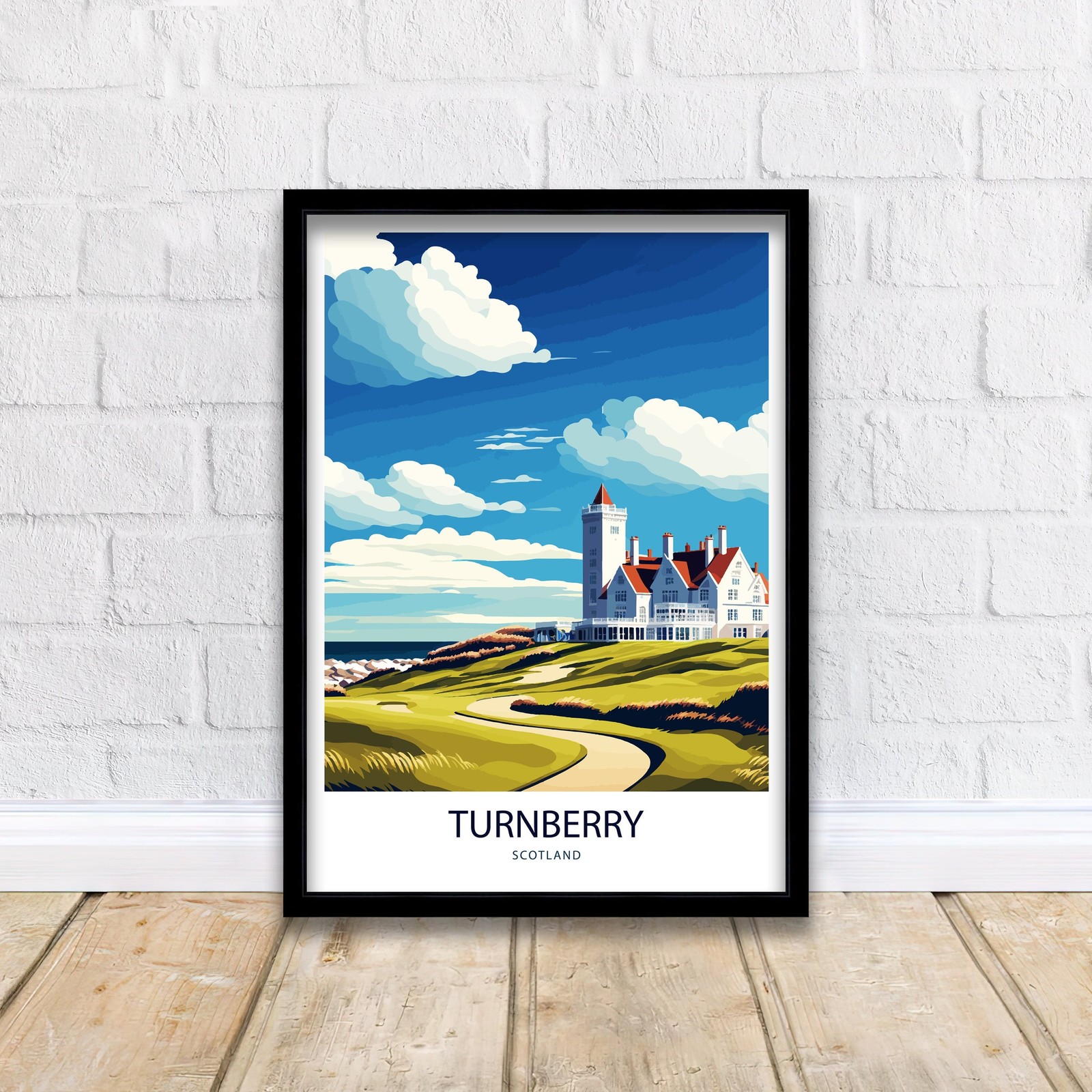 Turnberry Golf Course Scotland Travel Poster Wall Art Print Holiday Gift