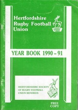 HERTFORDSHIRE, ENGLAND RUGBY FOOTBALL UNION YEARBOOK 1990-91 picture