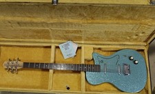 '99 Danelectro 56 U2 Bass VI 29.5" 6 String Bass/Baritone Guitar Turquoise wCASE picture
