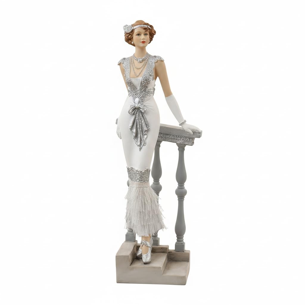 Comfy Hour 13 Inch Victorian Lady Figurine, Art Deco Woman Statue, 1 Piece Comfy Hour 13 Inch Victorian Lady Figurine, Art Deco Woman Statue, 1 Piece
