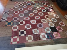 Late 1800s Patch Work Quilt Hand Sewn Very Nice Condition For It's Age picture