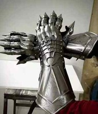 Medieval Steel Gothic Knight Style Gauntlets Functional Armor Gloves picture