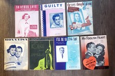 ​Lot of 7 Vintage Mid-Century Sheet Music Standards Jazz Pop Holiday Collection picture