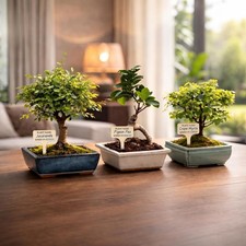 Bonsai Tree Kit Deluxe - Growing 5 Unique Japanese Bonzai Trees picture