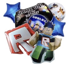 Video Game Themed Birthday Party Decorations Kit Party Supplies, Ro Blox Balloon picture