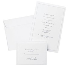 Gartner Studios Border Wedding Invitation Kit, Pearl White, 50-Count (61001) picture