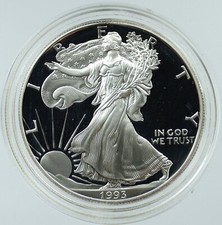 1993 UNITED STATES USA American Eagle & Liberty PROOF SILVER Dollar Coin i117793 picture