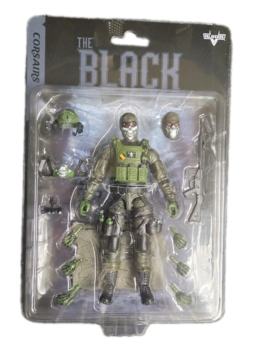 VALAVERSE ACTION FORCE 1:12 THE BLACK CORSAIRS VARIANT B 6” FIGURE GI JOE MOSC