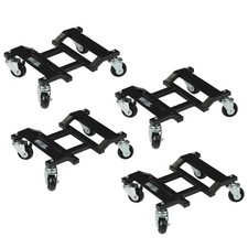 6000 LBS Car Dolly Set of 4 Heavy Duty Vehicle Wheel Dollies Moving SUV Black picture