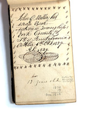 1829 Scrapbook Diary John Miller Fairview Twnshp York Co PA LOOK antique picture