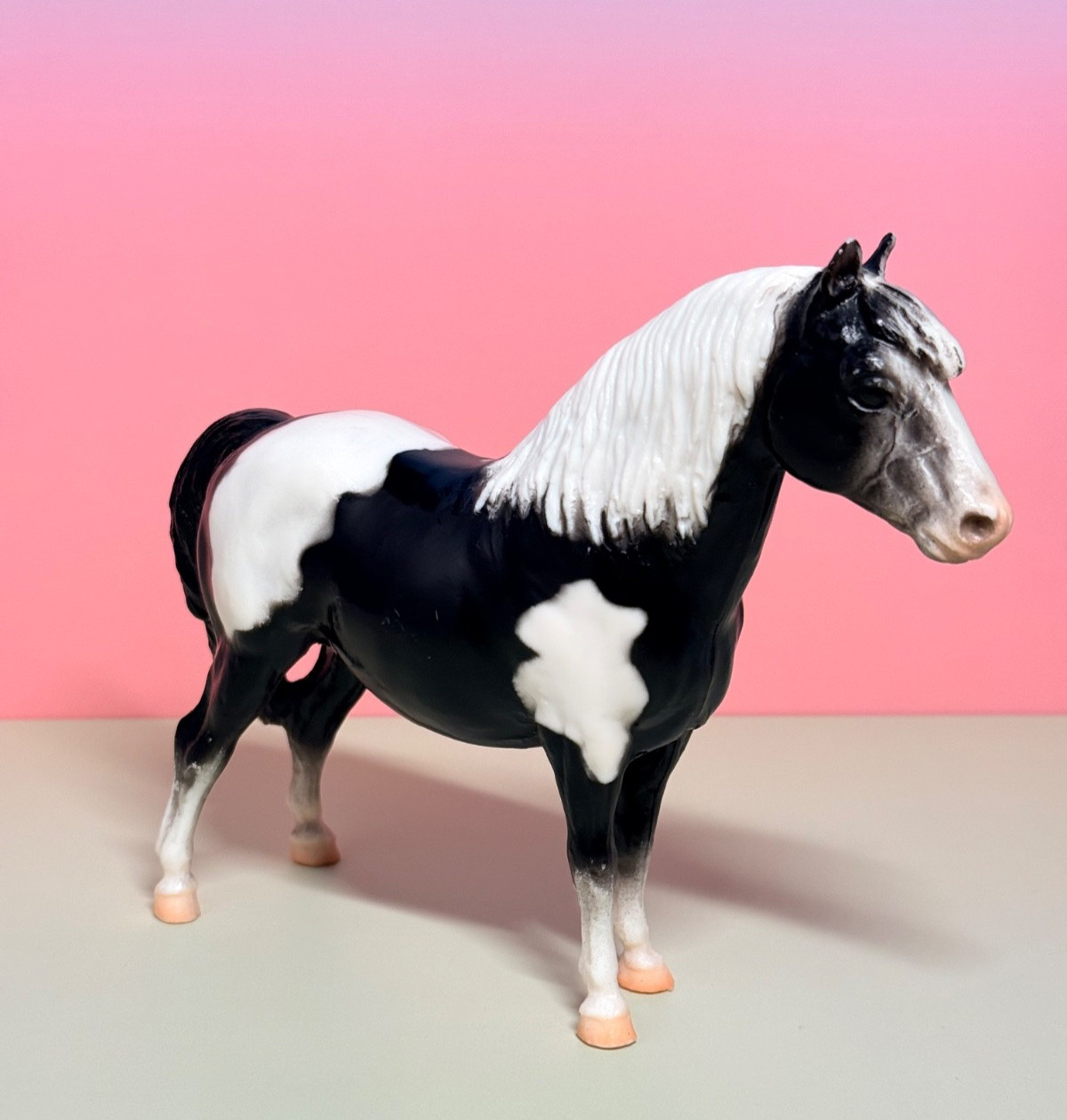 Vintage Breyer Horse Glossy Black Pinto Shetland Pony #21 Vintage Breyer Horse Glossy Black Pinto Shetland Pony #21