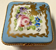 Limoges France Floral Trinket Box DECORE a la MAIN picture