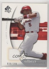 2005 Upper Deck SP Collection Authentic Materials 30/199 Albert Pujols #7 0u1n picture
