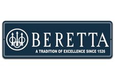 BERETTA Guns 6in x 18in Aluminum Sign - Man Cave Gun Room Firearms Wall picture