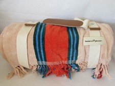 Business & Pleasure Co Luxury Beach Blanket Bistro Striped Dusty Pink 68" x 68" picture