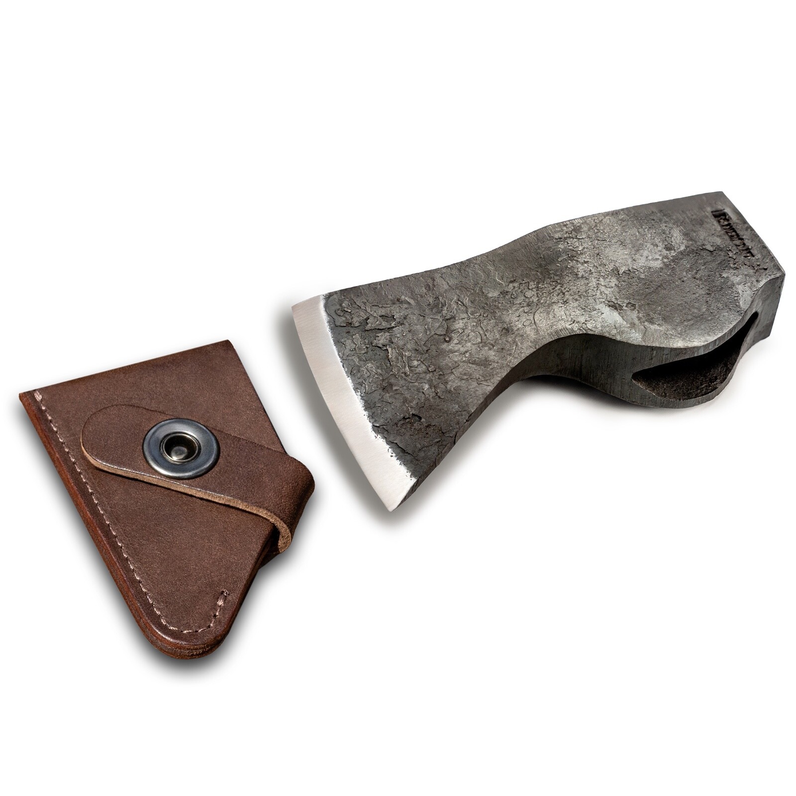 Hand-Forged Axe Hatchet Head with Leather Sheath BeaverCraft AX1_Head Hand-Forged Axe Hatchet Head with Leather Sheath BeaverCraft AX1_Head