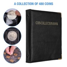 480 Pocket Coin Collection Album Collection Coin Books High-capacity Coin Holder picture