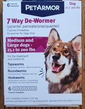 7 Way De-Wormer for Dogs, Oral Treatment for Tapeworm, Roundworm & Hookworms NEW picture