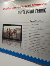 TFT LCD Digital Photo Frame 10-14.9in Black USB SD/MMC/MS Built-in Speakers picture