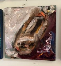 Abstract Original Oil Painting, Neutral Art, by Van Ness picture