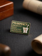 Vintage Pharmacy Pin America’s Most Respected Profession Enamel Lapel Pin picture