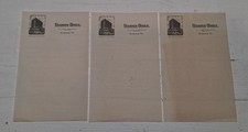 Vintage Lot Of 3 Elliott Hotel Suffolk Virginia 6"x9.5" Letterhead Stationery picture