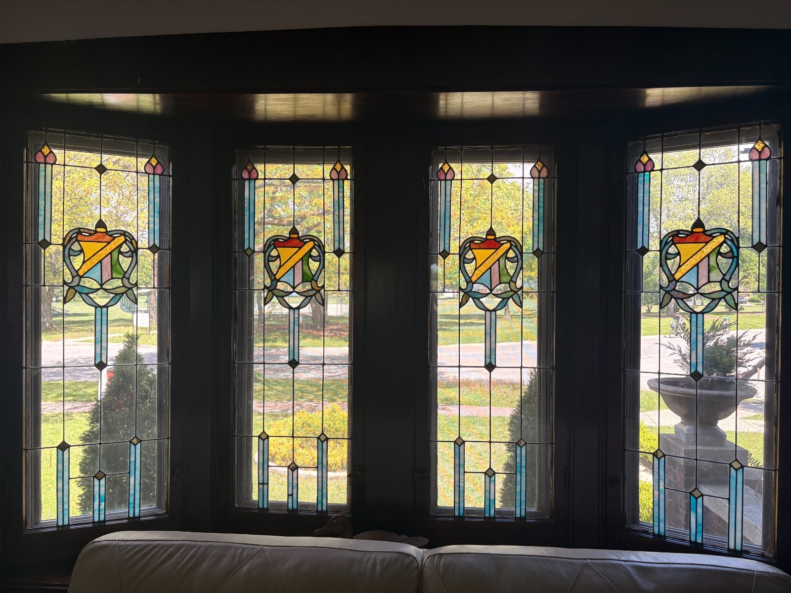 antique vintage stained glass window panel antique vintage stained glass window panel