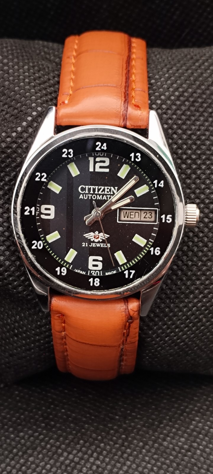 Vintage Citizen Automatic Japan Made Black Dial Day/ Date Men's Wrist Good Watch Vintage Citizen Automatic Japan Made Black Dial Day/ Date Men's Wrist Good Watch