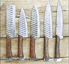 Custom Handmade HAND FORGED DAMASCUS STEEL CHEF KNIFE Set Kitchen Knives-Cutlery picture