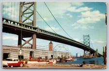 Benjamin Franklin Bridge Philadelphia Pennsylvania Vintage Postcard picture