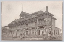 Rose Point Summer Resort Railway Hotel Parry Sound Ontario Canada Postcard 1910s picture