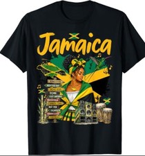 Jamaican Flag Outfit Idea for Girls & Jamaica Themed T-Shirt picture