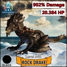 Ark Survival Ascended PC/PS5/XBOX PVE Black ROCK DRAKE 902% Damage Level 362 🐲 picture