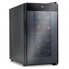 Ivation 8-Bottle Wine Fridge Freestanding, Thermoelectric Wine Cooler, Black picture