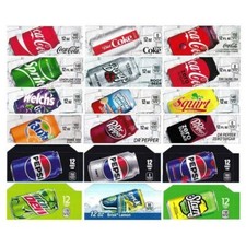 18 soda machine Flavor strips  Coke, Pepsi, fits Dixie Narco, Vendo picture