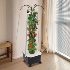 Hydroponics System with Grow Lights - 40 Hole Vertical Garden Tower Kit picture
