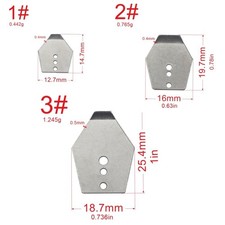 40-60Pcs Stainless Swim Jig Blade Chatter Style Bait Blades Fishing Lure Parts picture