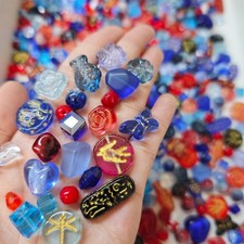 100g Glass beads lot jewelry making mix variety bead supplies Read Description picture