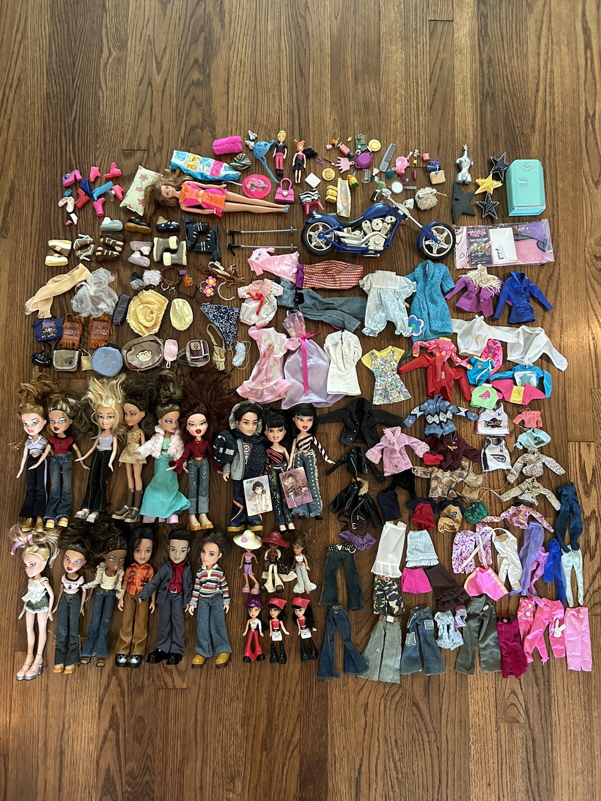 Early 2000s Bratz Dolls and Barbie Accessories Lot Early 2000s Bratz Dolls and Barbie Accessories Lot