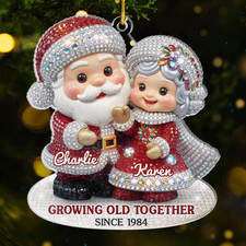 Custom Acrylic Ornament, Personalized Anniversary Christmas Wedding Gifts picture