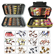 32-148Pcs Fly Fishing Dry/Wet Flies Assortment Kit for Trout Fishing Lures picture