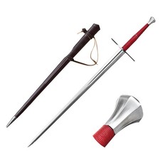 50" Unsharpened Medieval Crusader Knight Broad Sword,Replica with Scabbard. picture