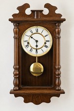 German Westminster Chime 8 Day Mechanical Wall Clock Pendulum Serviced Working picture