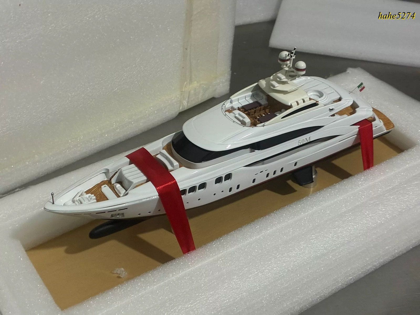 1:160 Italian Superyacht Boat Model Handcrafted Collectible Display Ship L30CM 1:160 Italian Superyacht Boat Model Handcrafted Collectible Display Ship L30CM