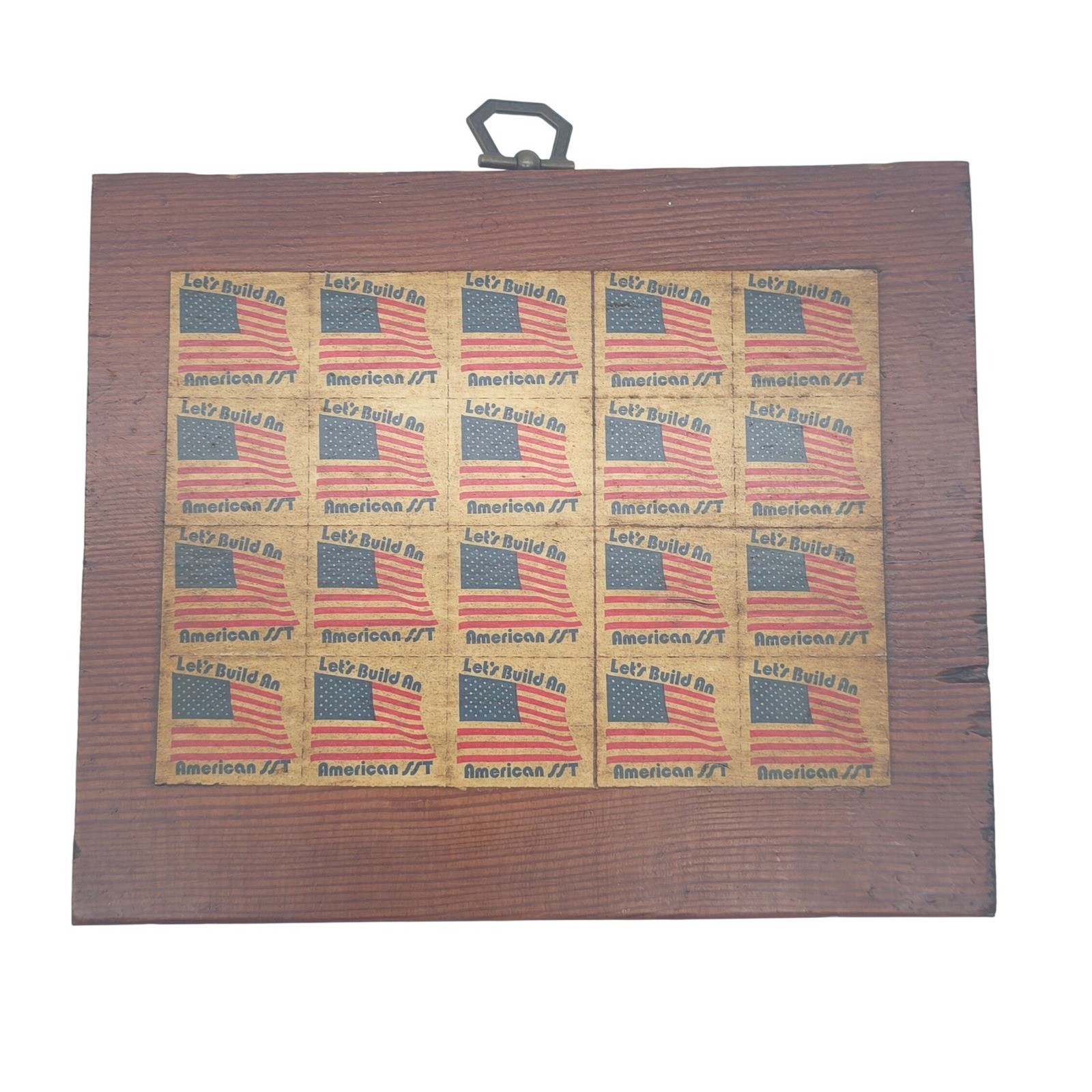Vintage Boeing SST Souvenir Plaque 1970 Supersonic Transport Stamp Block Rare Vintage Boeing SST Souvenir Plaque 1970 Supersonic Transport Stamp Block Rare
