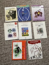 Lot of 8 elementary piano books, Alfred/Hal Leonard/FJH. No writing inside picture