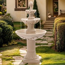 Usserenay 3-Tier Outdoor Water Fountain 48.4 H Floor Backyard Garden Fountain picture